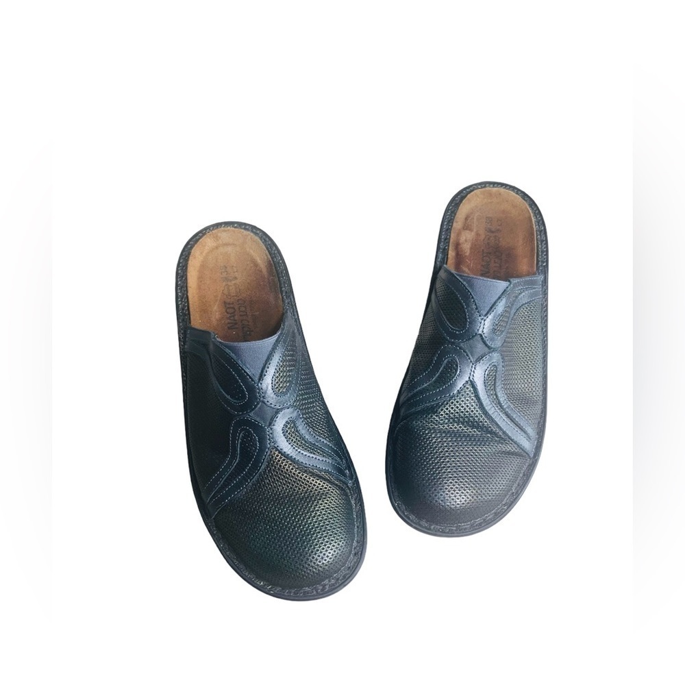 Naot Women Moldova Rattlesnake Brown Leather Mules Size 38 EU, 7/7.5 US